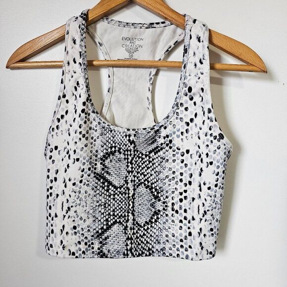 EUC EVOLUTION AND CREATION EVCR SNAKESKIN LIGHT IMPACT ACTIVEWEAR BRA SIZE M - Picture 1 of 6